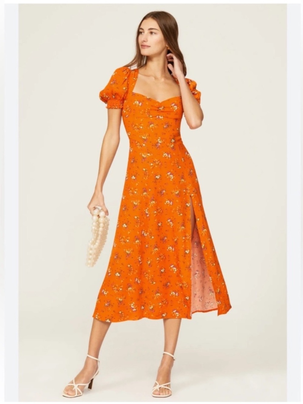 Reformation Lacey Dress in August print Sz 2